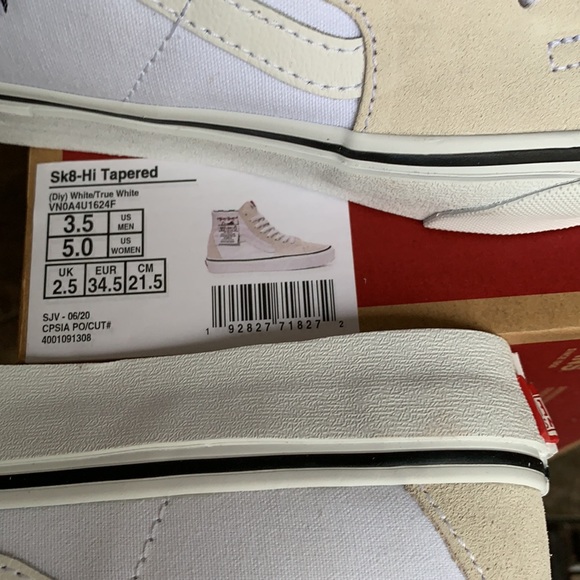 VANS SK8-Hi TAPERED DIY White/True White WMNS - Picture 15 of 15